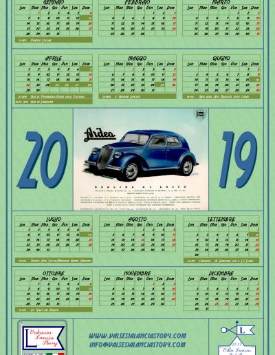 Calendario 2019